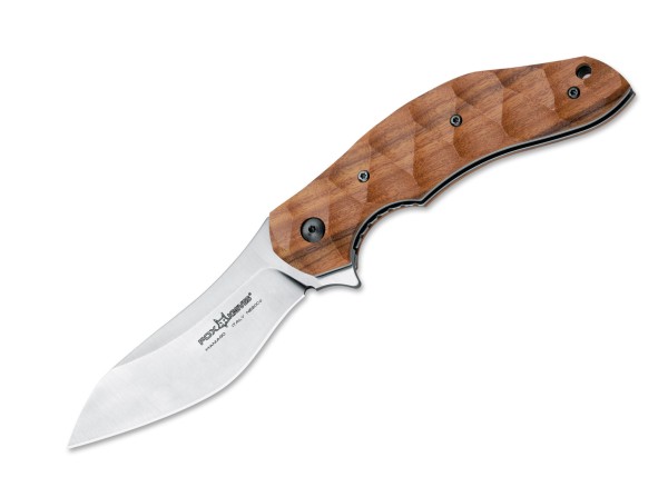 Fox Knives Ansø Flipper Santos Wood Taschenmesser braun