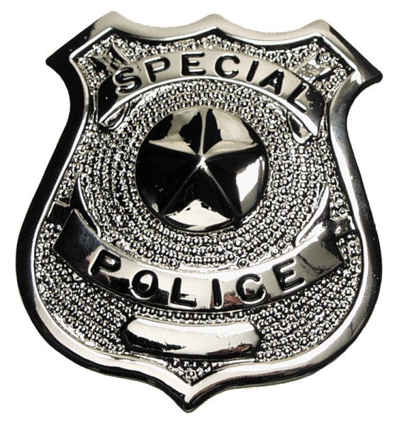 US Polizeiabzeichen "SpecialPolice" silber Anstecknadel