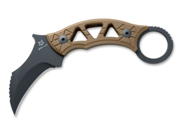 Fox Knives Tribal K Fixed Titanium Bronze Black PVD Feststehendes Messer bronze