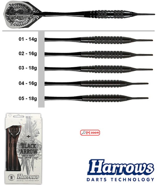 HARROWS Black Arrow Softdarts