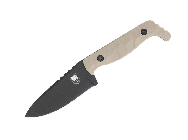 CobraTec Kingpin G10 Tan Feststehendes Messer schwarz