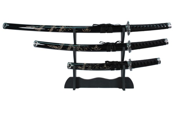Samurai Schwerter Set Daisho schwarz