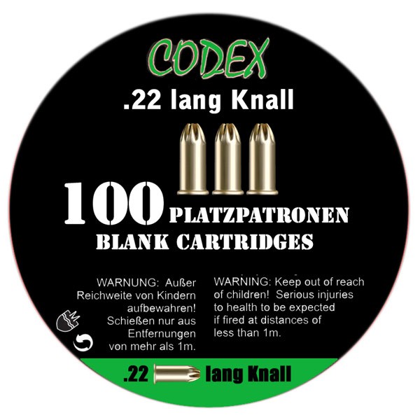 CODEX Platzpatronen100 Schuss cal. 22 lang Knall