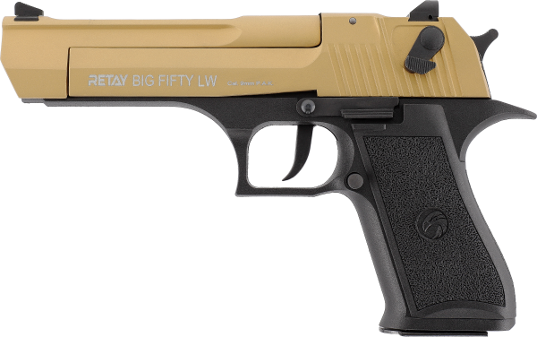 RETAY Big Fifty LW Schreckschuss Pistole 9 mm P.A.K. GLD-BLK