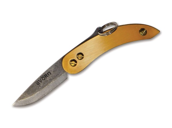 Svörd Peasant Knife 1 7/8 Micro Brass Taschenmesser gold