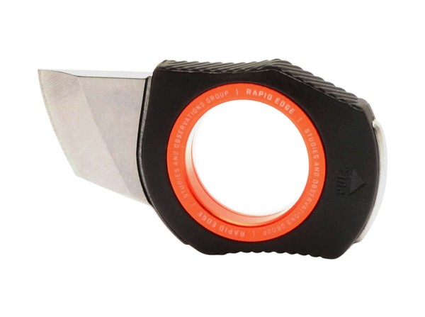 SOG Rapid Black Red Feststehendes Messer schwarz