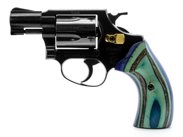Weihrauch HW 37 WADIE Edition Schreckschuss Revolver 9 mm R.K. blau-grün