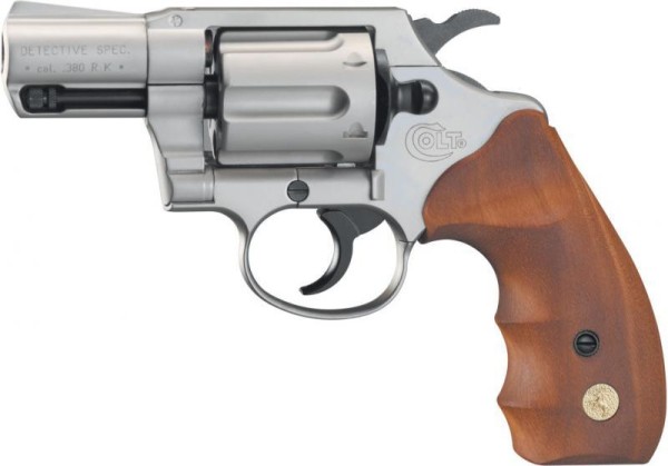 Colt Detective Special Schreckschuss Revolver 9 mm R.K. Nickel/Holz