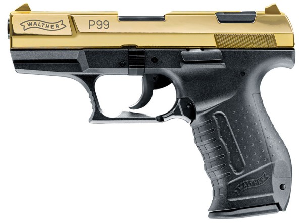 Walther P99 Schreckschuss Pistole 9 mm P.A.K. limitierte 24 Karat Gold Finish Edition
