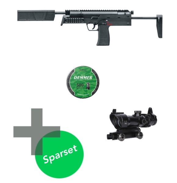 Heckler & Koch MP7 SD Maschinenpistole 4,5 mm Diabolo inkl. Red Dot und 500 Diabolos