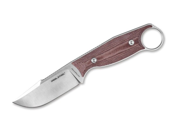 Real Steel Furrier Harpoon Micarta Red Feststehendes Messer rot