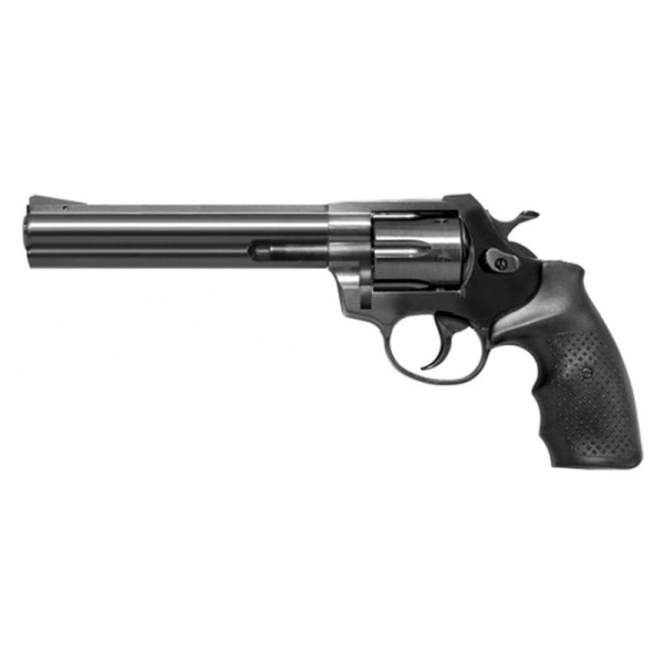 Steel Cop 6 Zoll Vollstahl Schreckschuss Revolver 9 mm R.K. brüniert