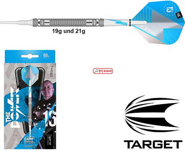TARGET The Power Phil Taylor 80% Series Silver Softdarts