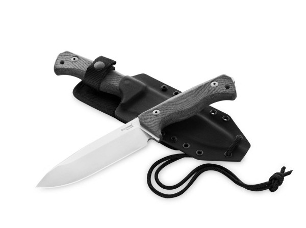 LionSteel T6 Micarta Black Feststehendes Messer schwarz