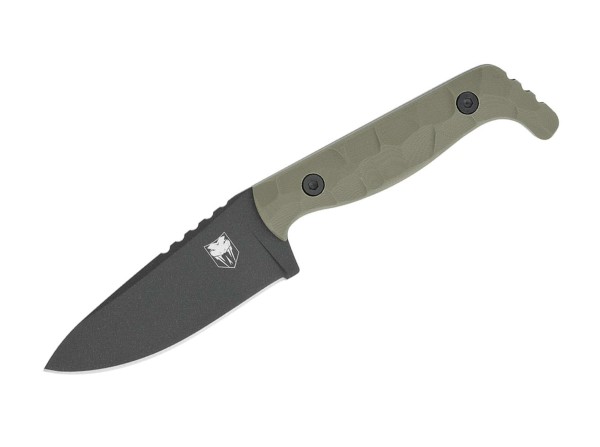 CobraTec Kingpin G10 OD Green Feststehendes Messer braun