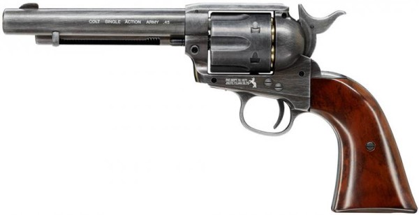 Colt Single Action Army 45 CO2 Luftdruck Revolver 4,5 mm Diabolo Antik Finish