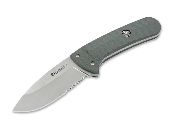 Maserin SAX Knife G10 Grey Saw Blade Feststehendes Messer grau