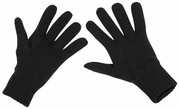 Strick-Fingerhandschuhe schwarz