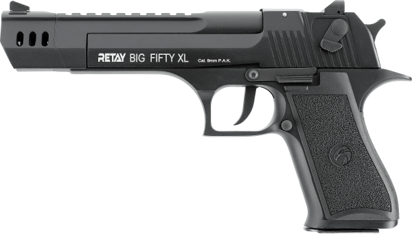 RETAY Big Fifty XL Schreckschuss Pistole 9 mm P.A.K Vollmetallausführung Black