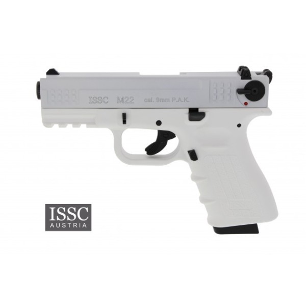 ISSC M22 Schreckschuss Pistole 9 mm P.A.K. white edition