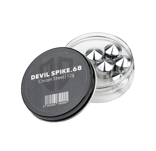 DEVIL SPIKE.68 | Stahl verchromt 5 Stück cal. 68