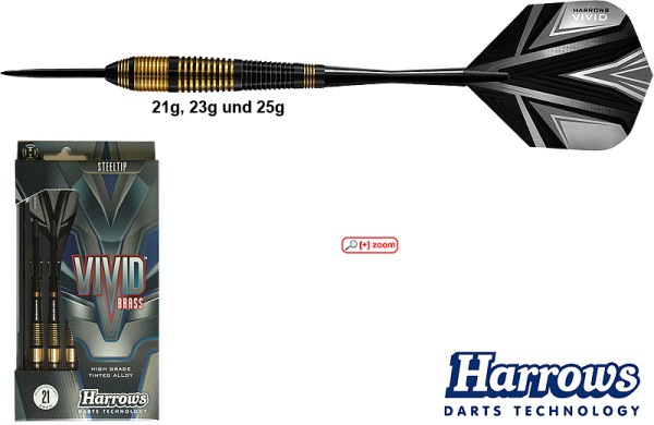 HARROWS Vivid Black Steel Darts
