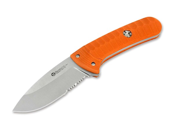Maserin SAX Knife G10 Orange Saw Blade Feststehendes Messer orange