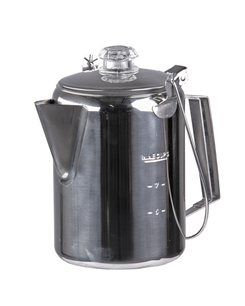 Mil-Tec Kaffeekanne St/Steel mit Percolator (9 Tassen)
