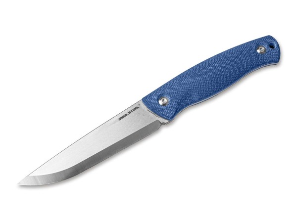 Real Steel Pathfinder Fixed Micarta Denim Feststehendes Messer blau