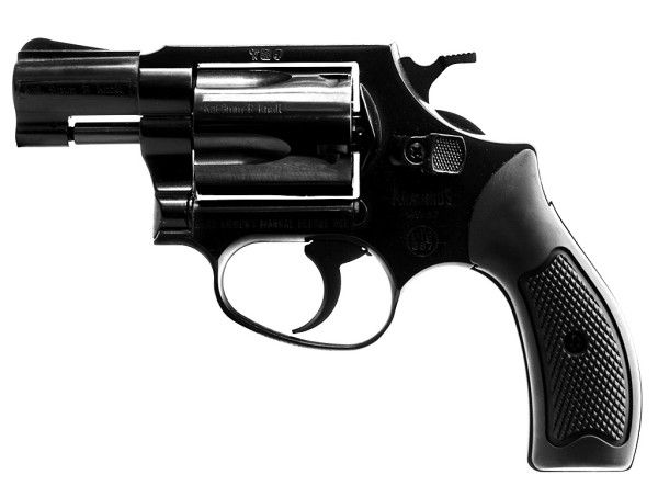 Weihrauch HW 37 Schreckschuss Revolver 9 mm R.K. brüniert mit Kunststoffgriffschalen