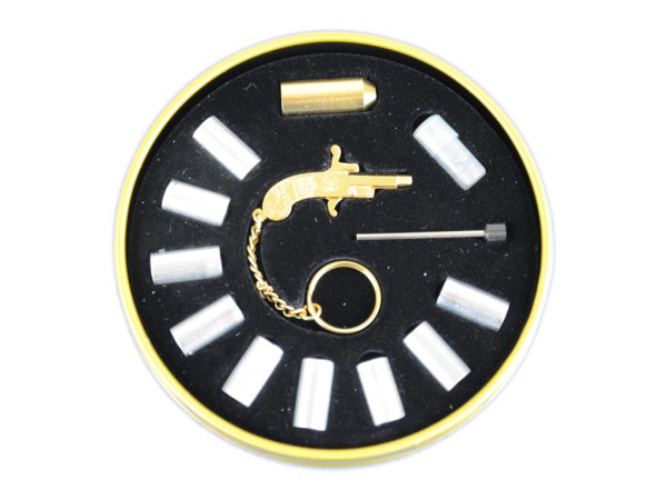 Berloque Schreckschuss Pistole 2 mm gold