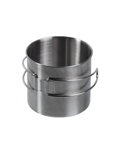 Mil-Tec Trinkbecher Stainless Steel 600 Ml (Drahtgriffe)