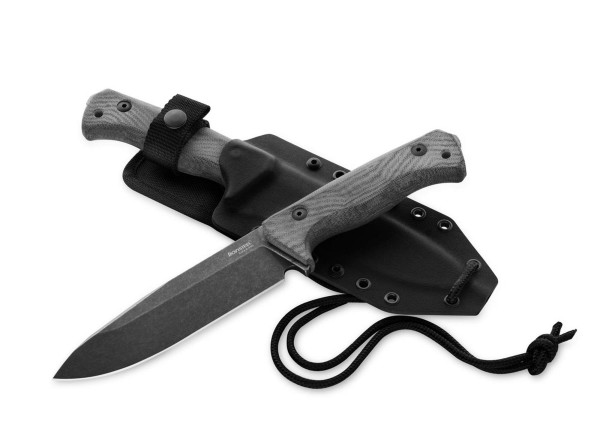 LionSteel T6 Micarta Black BB Feststehendes Messer schwarz