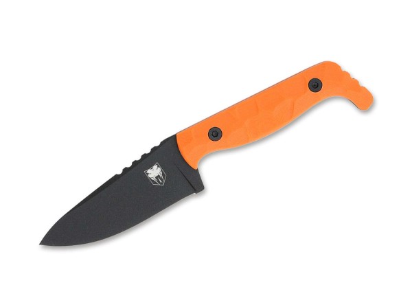 CobraTec Kingpin G10 Orange Feststehendes Messer grün
