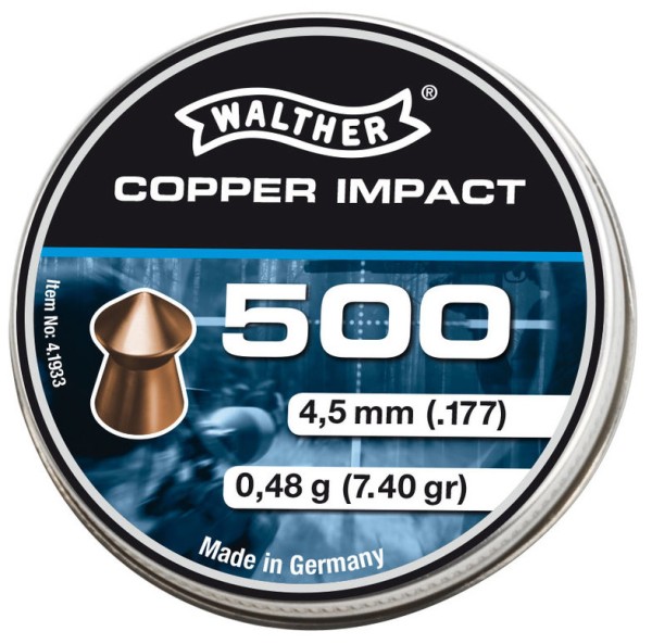 Walther Copper Impact verkupferte Spitzkopf Diabolos 4,5 mm 500 Stück