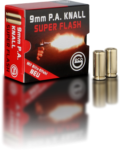 Geco Super Flash 25 Schuss 9 mm P.A.K