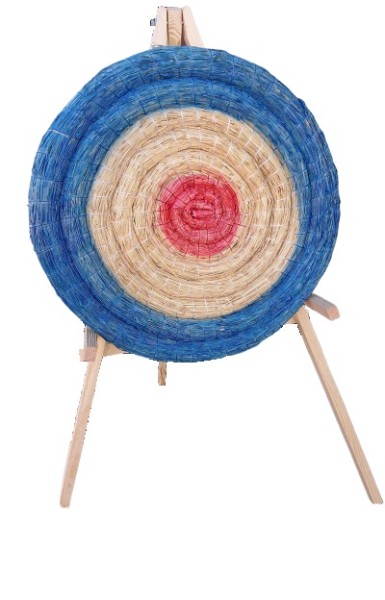 Zielscheibe aus Stroh ca. 65 cm mit Zielständer