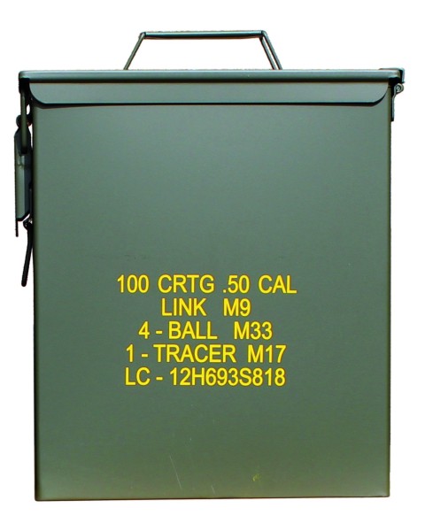 Mil-Tec Us Ammo Box Steel M9 Cal.50 Lg Oliv