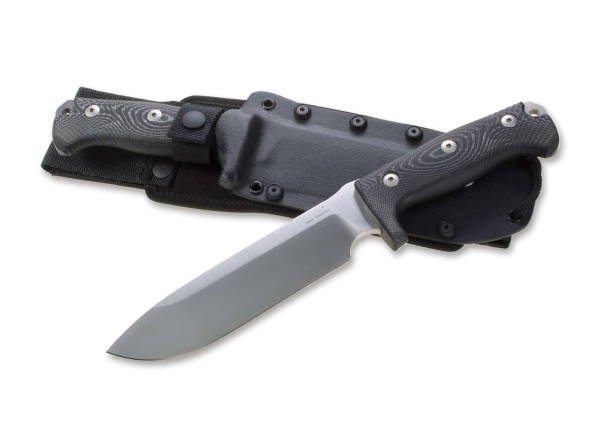 LionSteel M7 Micarta Black Feststehendes Messer schwarz