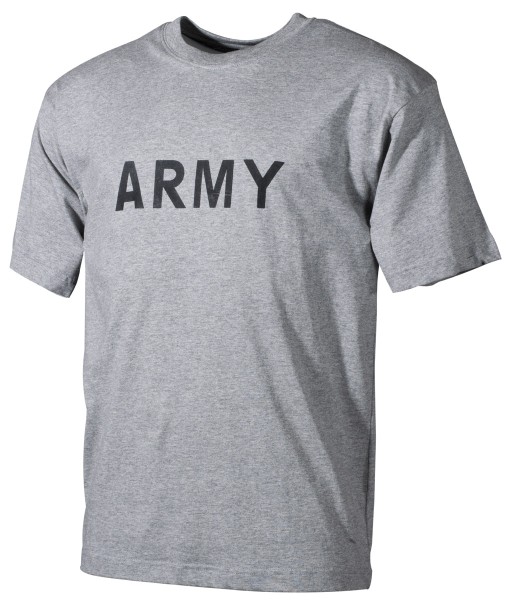 T-Shirt bedruckt Army grau