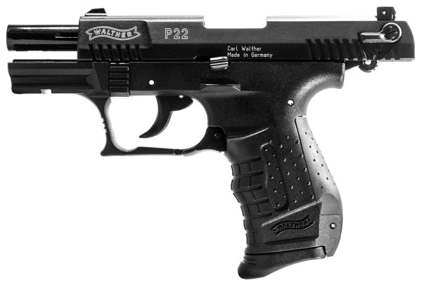 Walther P22 Schreckschuss Pistole 9 mm P.A.K. schwarz + 50 Demmer Platzpatronen