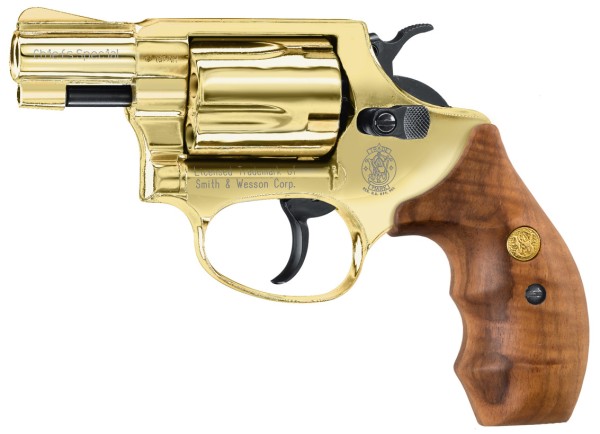 Smith & Wesson Chiefs Special Schreckschuss Revolver 9 mm R.K. gold