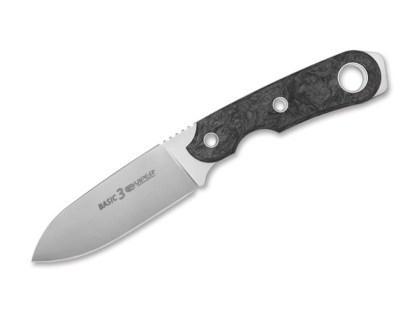 Viper Basic 3 MagnaCut Marble CF Feststehendes Messer schwarz