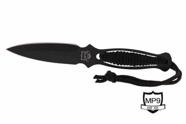 MP9 Wurfmesser mit Griffwicklung und Messerscheide
