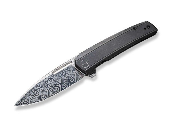 WE Knife Speedster Titanium Black Damascus Taschenmesser schwarz