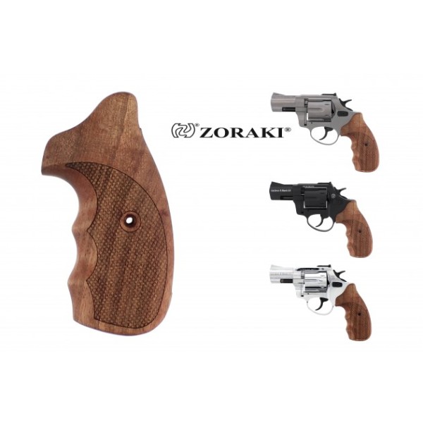 Echtholzgriffschalen für Zoraki Revolver R1 und R2