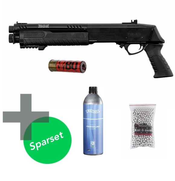 FABARM STF12 Initial short Airsoft Gas BlowBack 6 mm BB schwarz inkl. BBs und Gas