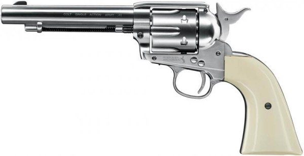 Colt Single Action Army CO2 Luftdruck Revolver 4,5 mm Diabolo Nickel Finish