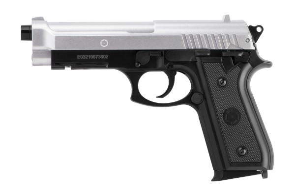 Cybergun PT92 Softair Pistole 0,5 Joule 6 mm BB silber/schwarz