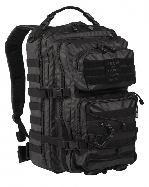 Mil-Tec US Assault Pack LG Tactical Black Rucksack